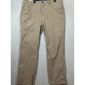 Orvis Pants Mens 42X30 Tan Cargo Performance Stretch Hiking Outdoor Flat Front